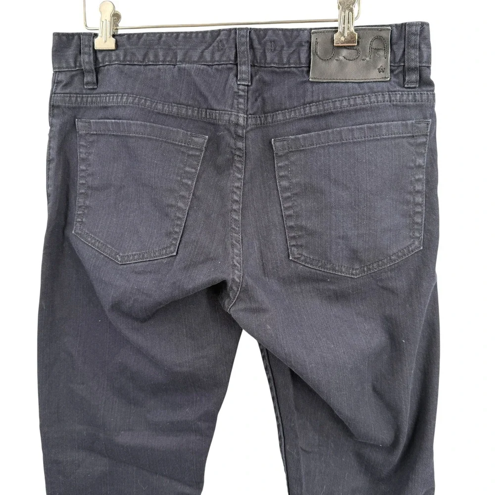 John Varvatos Button Fly‎ Jeans Dark Blue Slim Straight Mens 33x31